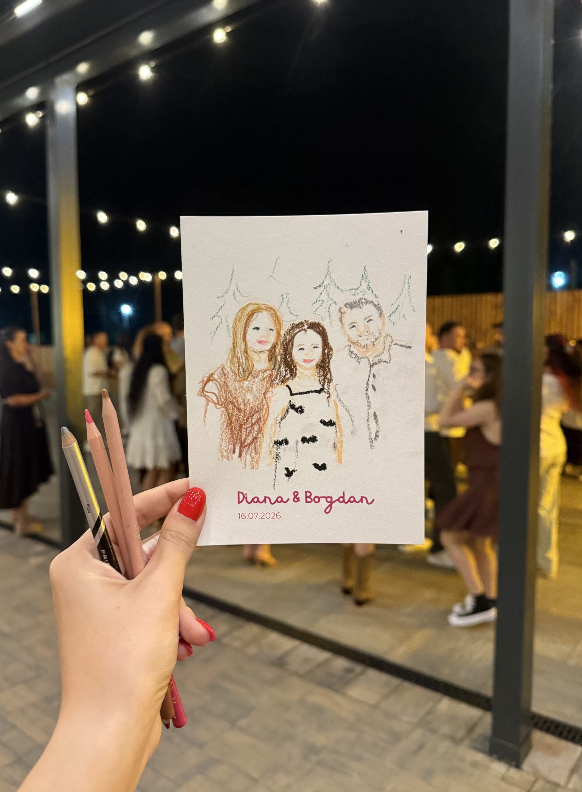 Illustration in progress at a live event